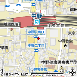 中野駅南口皮膚科周辺の地図