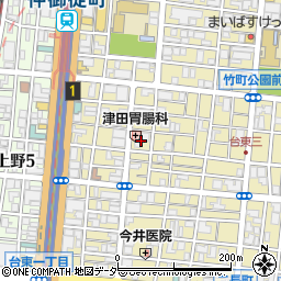 東京都台東区台東3丁目18周辺の地図