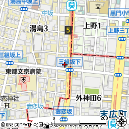 ダイヤ通商株式会社　湯島ＳＳ周辺の地図