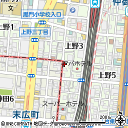 天ぷら 徳仙周辺の地図