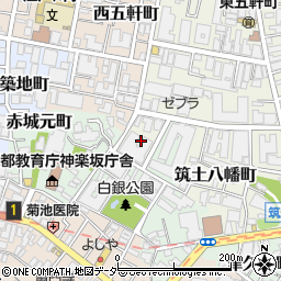 東京都新宿区東五軒町1周辺の地図