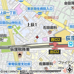 駒忠　荻窪店周辺の地図