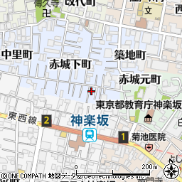 東京都新宿区赤城下町11周辺の地図