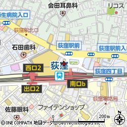 甲南チケット　荻窪駅前店周辺の地図