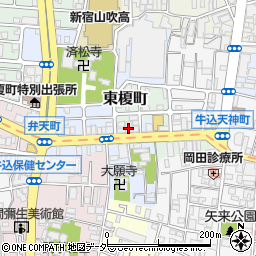 東京都新宿区榎町72周辺の地図