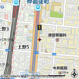 羅州コムタン 純豆腐 上野店周辺の地図