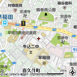 早稲田公園トイレ周辺の地図