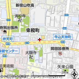 東京都新宿区榎町71周辺の地図