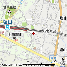 山梨県甲州市塩山赤尾530周辺の地図