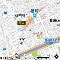 松屋 篠崎店周辺の地図