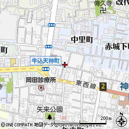 東京都新宿区天神町周辺の地図