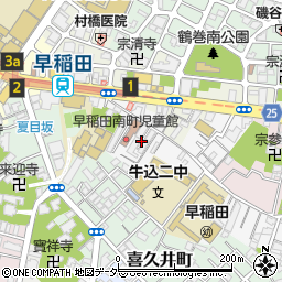 東京都新宿区早稲田南町46周辺の地図