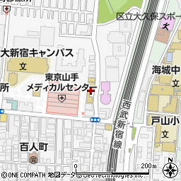 東京都新宿区百人町3丁目21周辺の地図