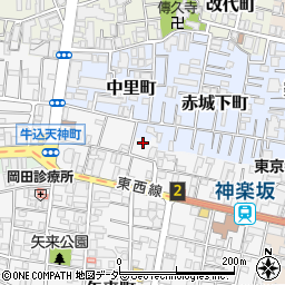 東京都新宿区矢来町136周辺の地図