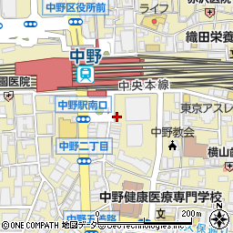 東京都中野区中野2丁目25周辺の地図