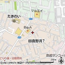 千葉県船橋市田喜野井7丁目22周辺の地図