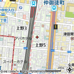 東京都台東区上野5丁目17-2周辺の地図