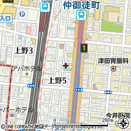 東京都台東区上野5丁目15-1周辺の地図