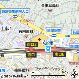 西友荻窪店周辺の地図