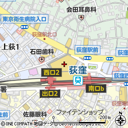 西友荻窪郵便局周辺の地図