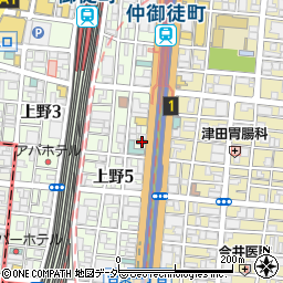 東京都台東区上野5丁目15-17周辺の地図