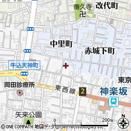 東京都新宿区赤城下町29周辺の地図