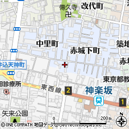 東京都新宿区赤城下町24周辺の地図