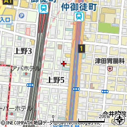 東京都台東区上野5丁目15-4周辺の地図