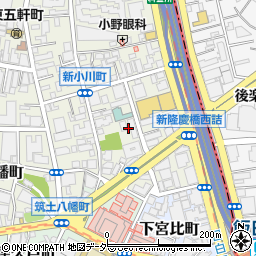 東京都新宿区新小川町3-30周辺の地図