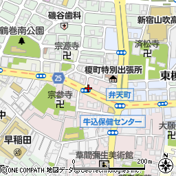 早稲田通パーキングメーター２周辺の地図