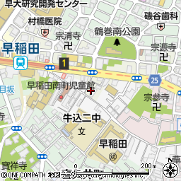 東京都新宿区早稲田町11-1周辺の地図