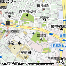 東京都新宿区早稲田南町35周辺の地図