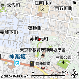 東京都新宿区赤城元町4周辺の地図