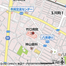 竹口病院通所デイケアセンター周辺の地図