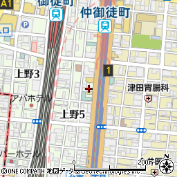 カレーハウスＣｏＣｏ壱番屋御徒町昭和通店周辺の地図