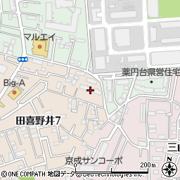 千葉県船橋市田喜野井7丁目20周辺の地図