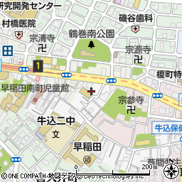 東京都新宿区早稲田南町36周辺の地図