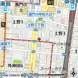オールニーズ法律事務所　東京上野オフィス周辺の地図