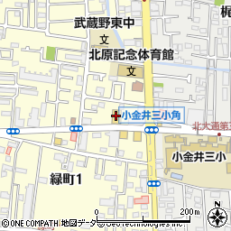 西松屋小金井緑町店周辺の地図