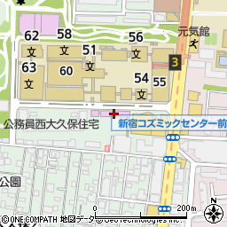 新宿区立中央図書館周辺の地図