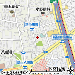 東京都新宿区新小川町3-15周辺の地図