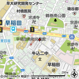 東京都新宿区早稲田南町45周辺の地図