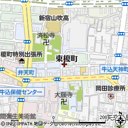 東京都新宿区東榎町12-5周辺の地図