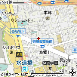 東京都文京区本郷1丁目25周辺の地図