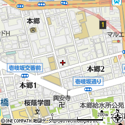 東京都文京区本郷2丁目32周辺の地図
