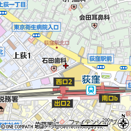 松屋荻窪西口店周辺の地図
