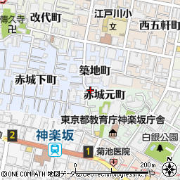 東京都新宿区築地町22周辺の地図
