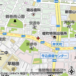 東京都新宿区弁天町178周辺の地図