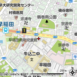 東京都新宿区早稲田町9周辺の地図