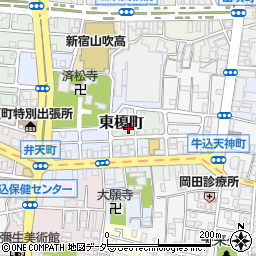東京都新宿区東榎町2-3周辺の地図